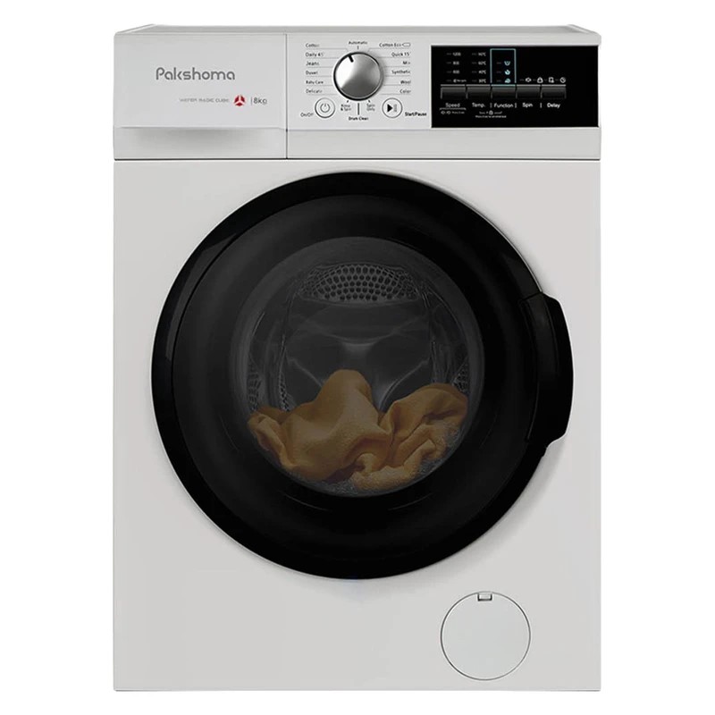 ماشین لباسشویی 8 کیلو گرمی اتوماتیک پاکشوما مدل I8W سفید